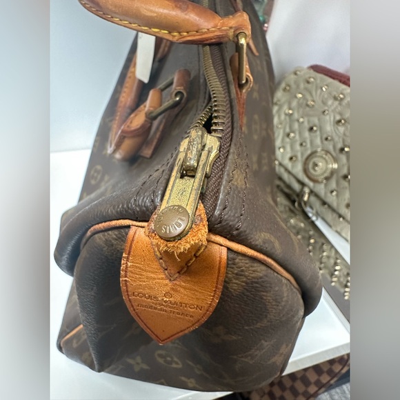 Louis Vuitton Speedy Brown and Tan Satchel - Picture 1 of 4